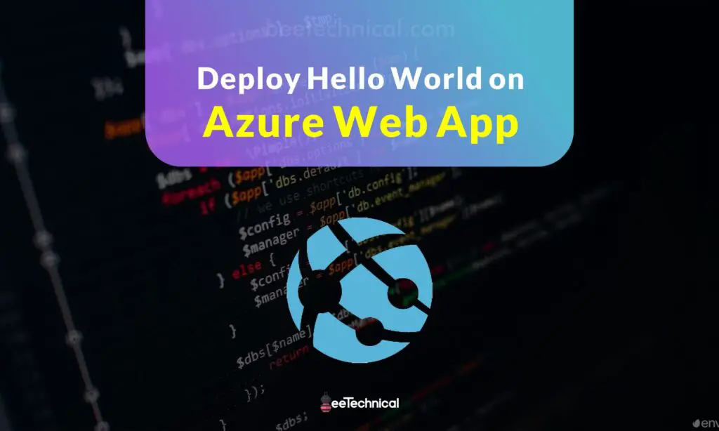 Deploy web app on azure