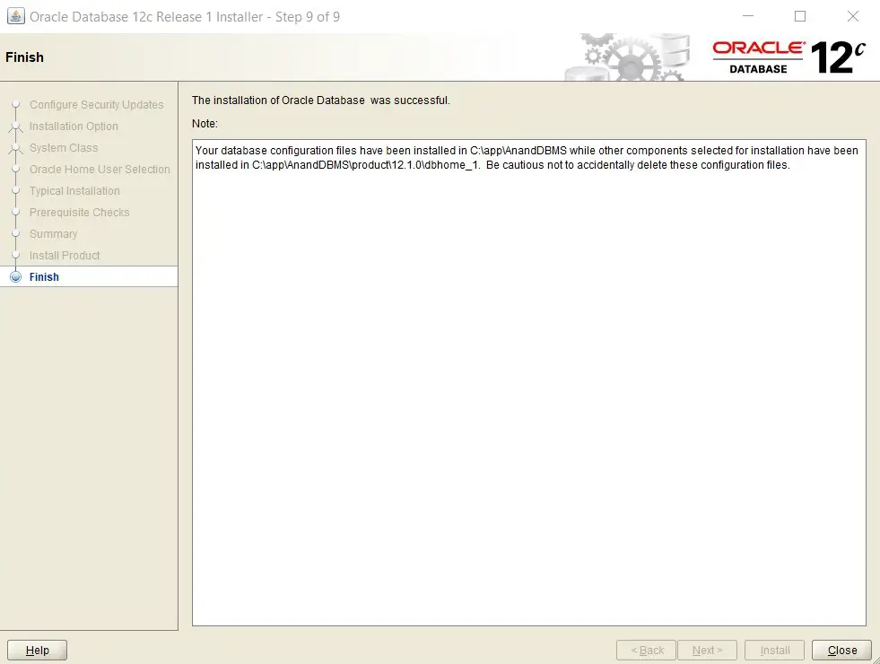 Oracle 12c Release 1 - Enterprise Edition downloading and installation on Windows 2
