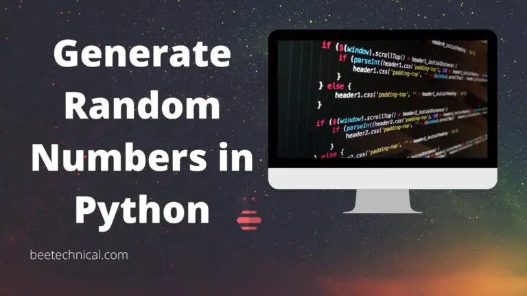 Generate Random Number in Python