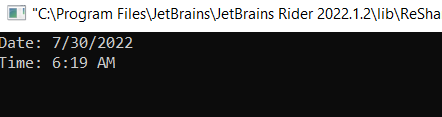 What are ValueTuple & Tuple in C# | Complete Guide | 2022 2 Console output of tuple method exacting the date and time