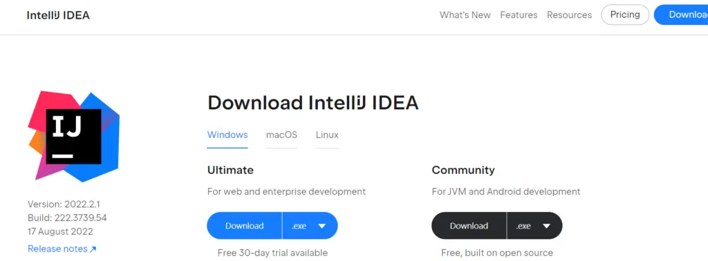IntelliJ Idea Available for Windows,Linux and Mac OS 