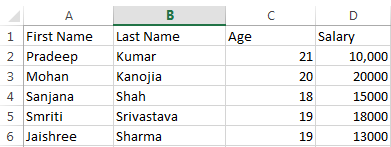 An example of tabular Data, Read CSV File in Java