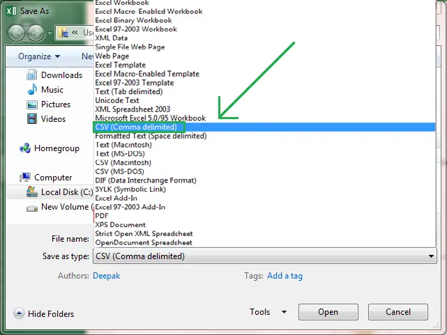 Saving MS Excel sheet data as a CSV File, Read CSV File in Java