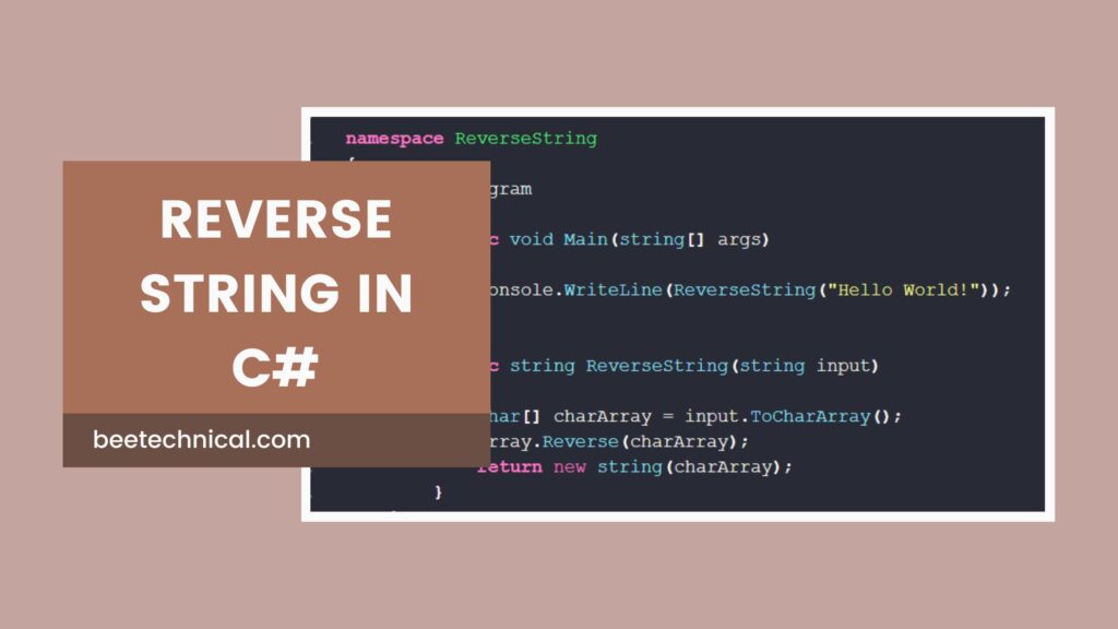 Reverse a String in C#