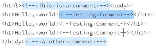 Regex to Find Comments in HTML