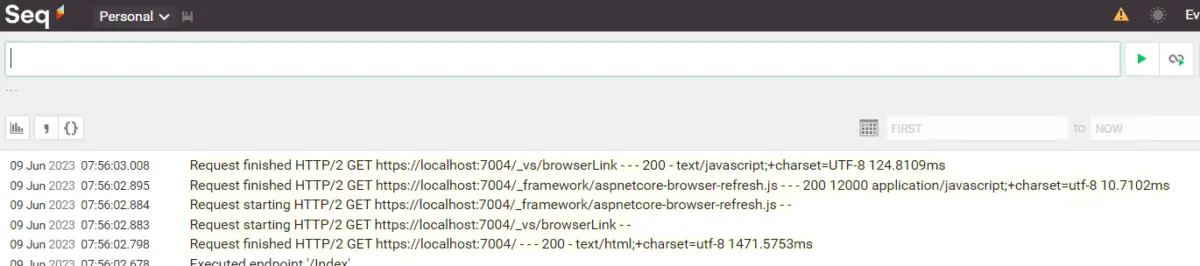 Logs generated post API Key Configuration