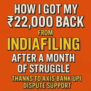 🧾 The Beginning: Payment & False Promises I paid ₹22,000 via Axis Bank UPI to IndiaFiling for their "professional GST services" expecting: Prompt onboarding Timely filing and compliance support A dedicated relationship manager What I got instead: Repeated delays No onboarding assistance Zero GST services delivered 📉 The Worst Part: No Response, No Refund For the next 4 weeks, I: Sent over 15 emails Followed up on WhatsApp and Twitter Raised multiple tickets on their website Instead of resolving my concerns, IndiaFiling suspended my account on their support portal, cutting off access to the ticketing system entirely. This wasn't just unprofessional — it was a blatant attempt to silence a paying customer. When I asked for a refund, they: Repeatedly delayed responses Made false promises Eventually refused the refund outright 🛡️ The Turning Point: Axis Bank Took Charge With all doors shut at IndiaFiling, I escalated the issue via Axis Bank's UPI Dispute process. I submitted: The UPI transaction details A complete email trail Screenshots of ignored follow-ups Proof of suspended support access To my surprise, Axis Bank took the matter seriously, investigated quickly, and within days refunded the full ₹22,000 directly to my account. ✅ Key Takeaways for Others Facing Similar Issues What Happened What You Should Do Payment via UPI Keep transaction ID & date safe No services provided Collect all communication proofs Ignored by the company Try social media, but don’t wait Account blocked or suspended Screenshot everything Refund denied File UPI dispute with your bank 📝 How to File a UPI Dispute (Axis Bank) Open Axis Mobile or Internet Banking Locate the transaction and select “Raise Dispute” Select reason as “Service not rendered” or “No response from merchant” Attach supporting documents Wait for resolution (you’ll be notified via SMS/email) 🙌 Kudos to Axis Bank While IndiaFiling failed on every front, Axis Bank protected me as a customer. Their fast action and trust in my documentation helped reverse an unfair transaction that could have gone unresolved forever. 🔁 Final Words If you're a freelancer, small business, or startup founder dealing with unreliable service providers — don’t let it slide. Use your bank’s dispute mechanisms. Keep your paperwork. Push back. I hope this helps others get their money back from platforms that don’t deliver what they promise.